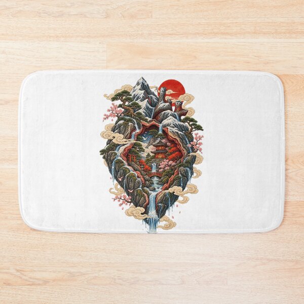 Item preview, Heart Mountain – Japanese Ukiyo-e Mountain Temple Art designed and sold by Substance_life.