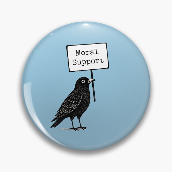 Aperçu de l'œuvre Corbeau de soutien moral Oiseau drôle créée et vendue par LuvePress.