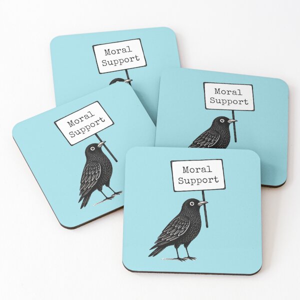 Item preview, Moral Support Crow Funny Bird designed and sold by LuvePress.