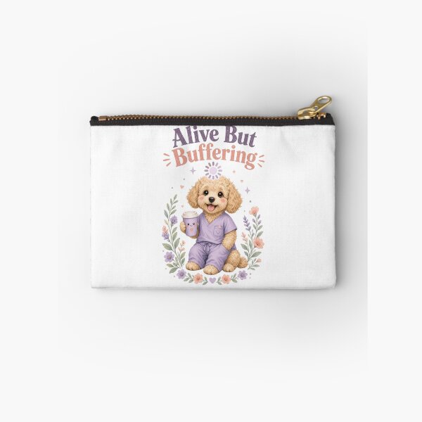 Item preview, Alive But Buffering | Funny Goldendoodle Nurse Shirt designed and sold by justsuestudio.