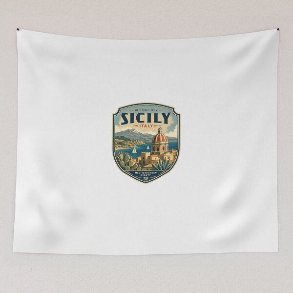 Item preview, Greetings From Sicily Italy Mediterranean Beauty Travel Souvenir Destination designed and sold by Star3NowForMe.