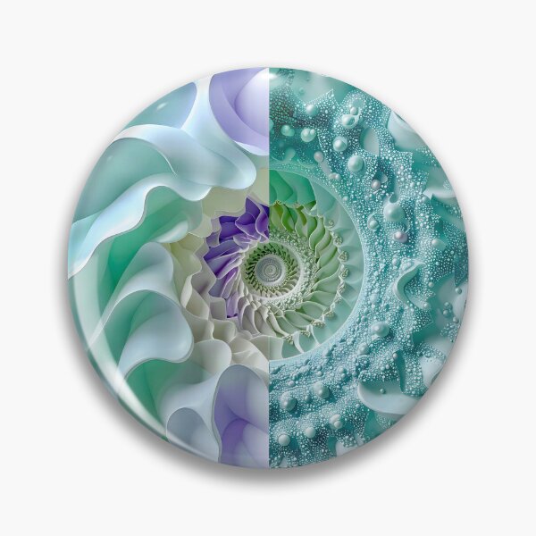 Item preview, Mint Green and Violet Geometric Spiral designed and sold by Vicky Brago-Mitchell®.