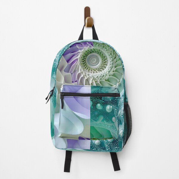 Item preview, Mint Green and Violet Geometric Spiral designed and sold by Vicky Brago-Mitchell®.