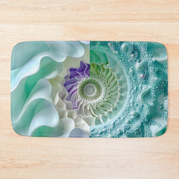 Item preview, Mint Green and Violet Geometric Spiral designed and sold by Vicky Brago-Mitchell®.