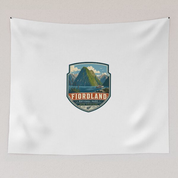 Item preview, Fiordland National Park New Zealand Est. 1952 Travel Souvenir Explorer designed and sold by Star3NowForMe.