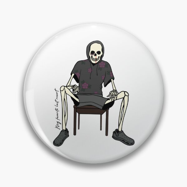 Item preview, Last Resort Funny Gothic Skeleton Lounging Chair Design designed and sold by Sesignworxart.