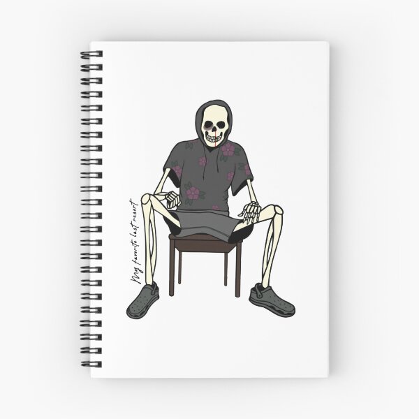 Item preview, Last Resort Funny Gothic Skeleton Lounging Chair Design designed and sold by Sesignworxart.