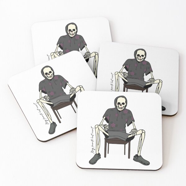 Item preview, Last Resort Funny Gothic Skeleton Lounging Chair Design designed and sold by Sesignworxart.