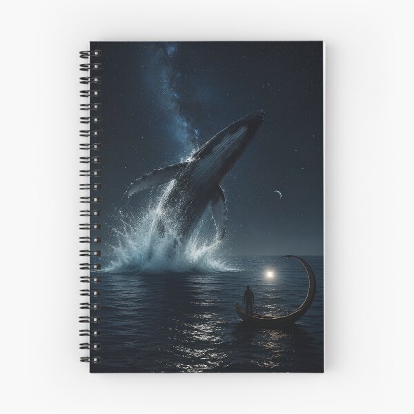 Item preview, Cosmic Whale Breach | Humpback Whale Under the Milky Way designed and sold by Extravanganzza.