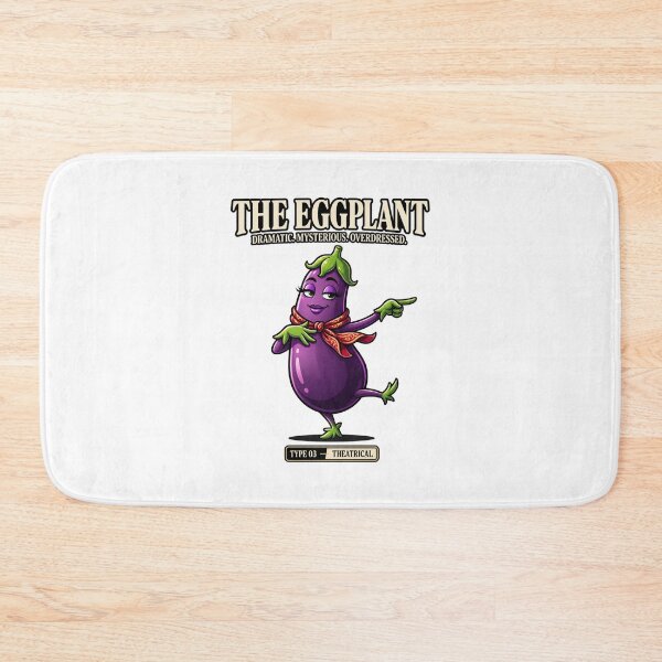 Item preview, The Eggplant – Dramatic Mysterious Overdressed Funny Vegetable Humor designed and sold by MrDev.