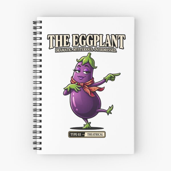 Item preview, The Eggplant – Dramatic Mysterious Overdressed Funny Vegetable Humor designed and sold by MrDev.