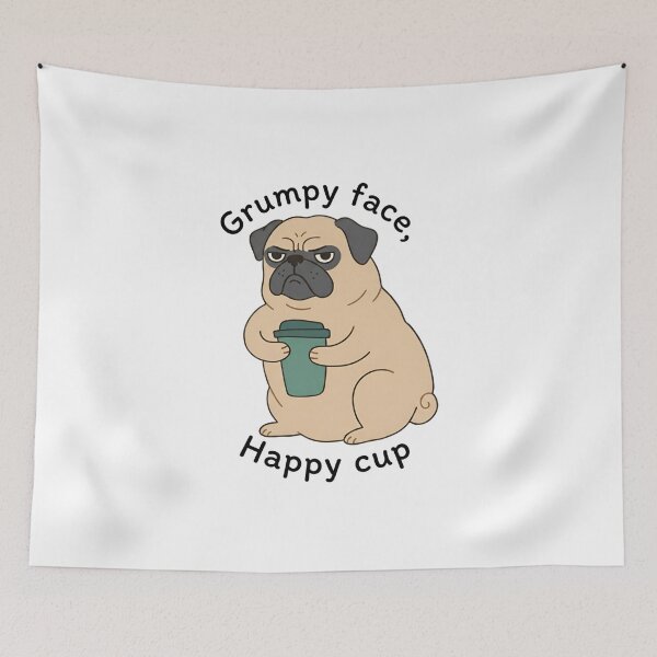 Item preview, Grumpy Pug Coffee Lover Morning Humor designed and sold by wingoo22.