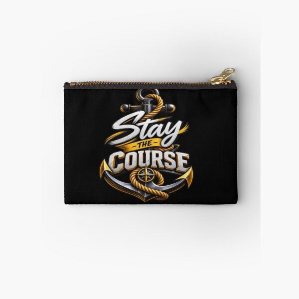 Item preview, Stay The Course Motivational Compass Typography Design designed and sold by v6ziix.