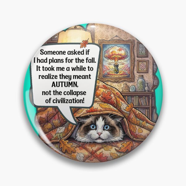 Item preview, Hiding Ragdoll Cat is Ready for the Fall designed and sold by Lion and Lamb Design.
