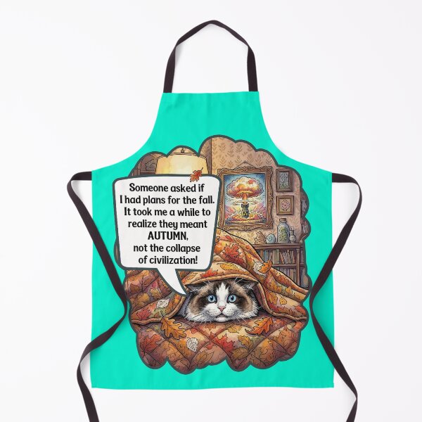 Item preview, Hiding Ragdoll Cat is Ready for the Fall designed and sold by Lion and Lamb Design.