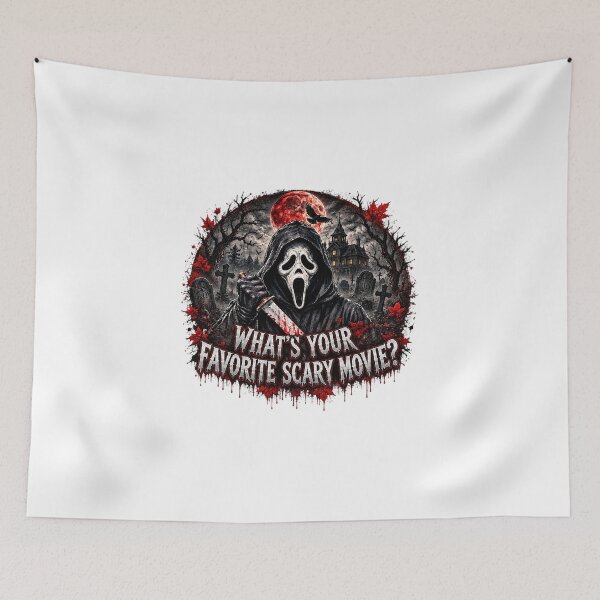 Item preview, Ghostface What's Your Favorite Scary Movie Halloween Horror Graphic designed and sold by DYALEEZ-XCR.