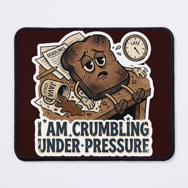 Item preview, Crumbling Under Pressure Funny Burnt Toast Vintage Cartoon T-Shirt designed and sold by Eidos [][][] ~εἶδος~.