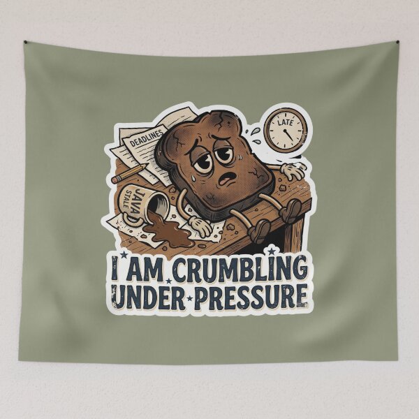 Item preview, Crumbling Under Pressure Funny Burnt Toast Vintage Cartoon T-Shirt designed and sold by Eidos [][][] ~εἶδος~.