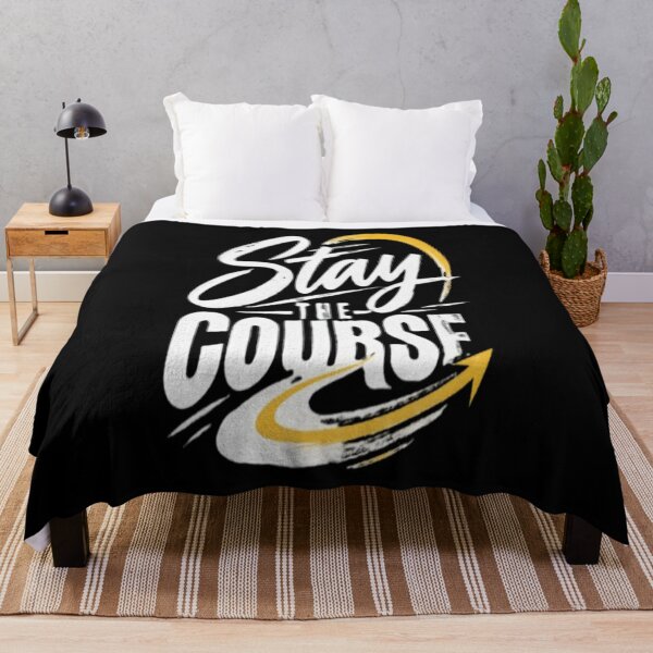 Item preview, Stay The Course Motivational Compass Typography Design designed and sold by v6ziix.