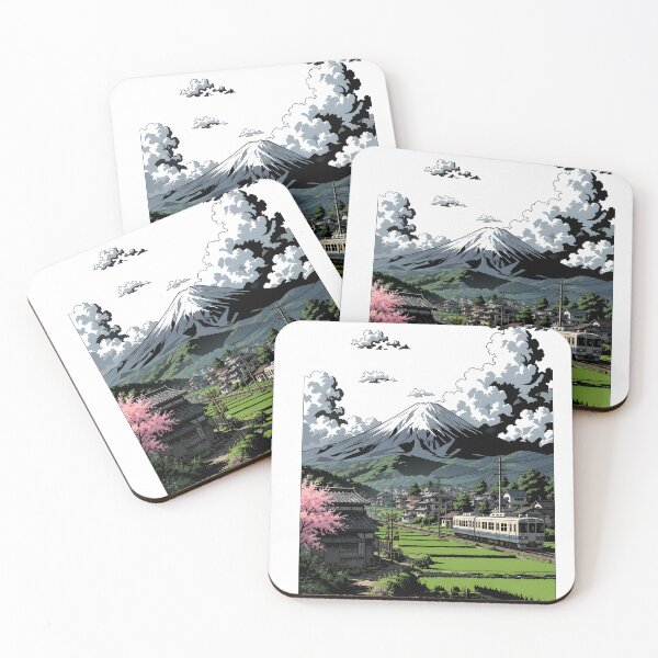Item preview, Nostalgic Japanese Countryside Train illustration designed and sold by sabartgunpla.