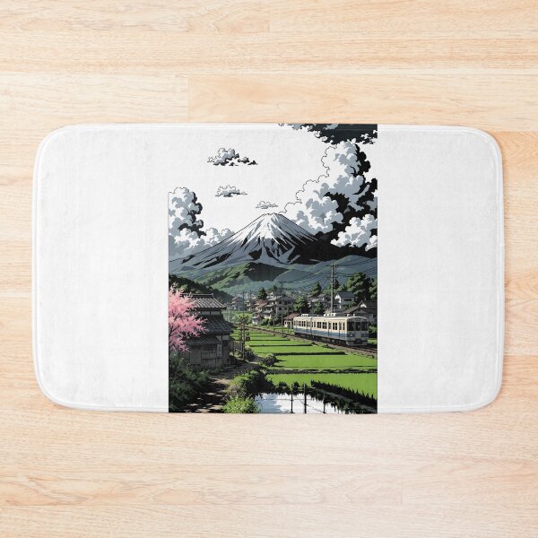 Item preview, Nostalgic Japanese Countryside Train illustration designed and sold by sabartgunpla.