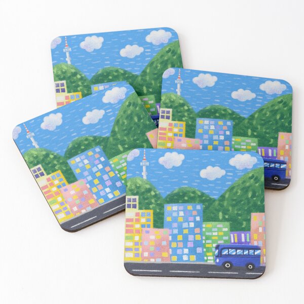 Item preview, Colorful Seoul City Bus Illustration designed and sold by tammist.