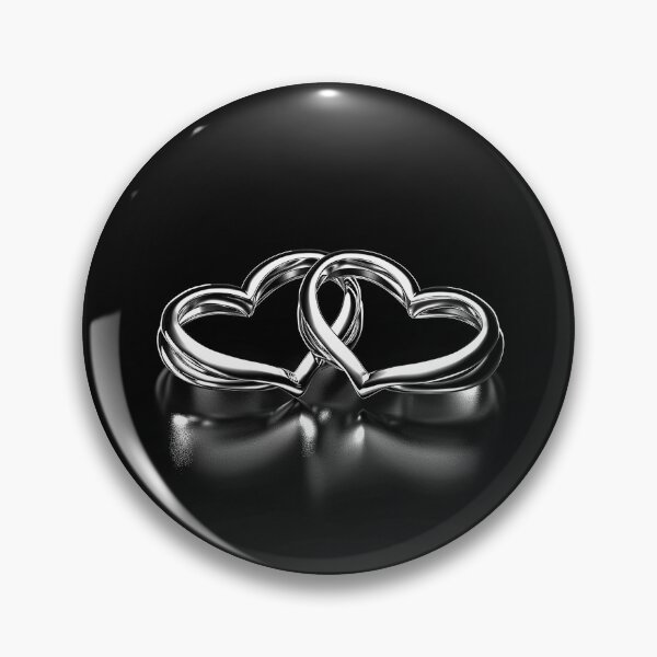 Item preview, Interlocking Heart Rings Romantic Wedding Love Symbol Art designed and sold by inkoutninja.