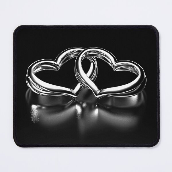 Item preview, Interlocking Heart Rings Romantic Wedding Love Symbol Art designed and sold by inkoutninja.