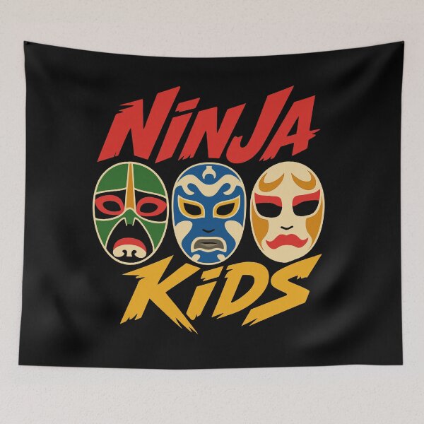 Item preview, Ninja Kids Logo Action Masks Retro Style designed and sold by killem667.