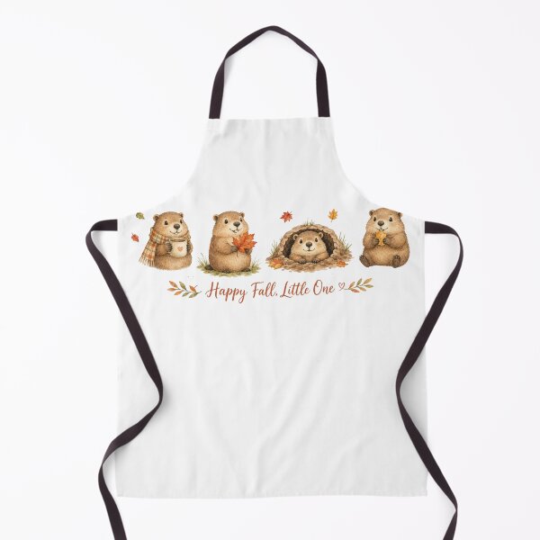 Item preview, Happy Fall Little One. Groundhogs in Autumn. designed and sold by Birdie and Flynn.