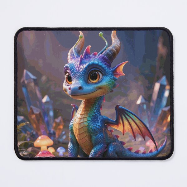 Item preview, Colorful Baby Dragon in Enchanted Crystal Forest designed and sold by ArminKoestDE.