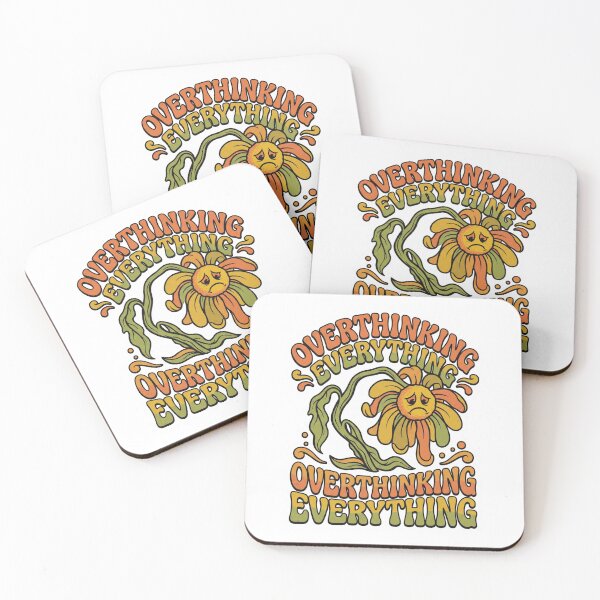 Item preview, Overthinking Everything 70s Retro Groovy Wilted Flower Anxiety Shirt designed and sold by Eidos [][][] ~εἶδος~.