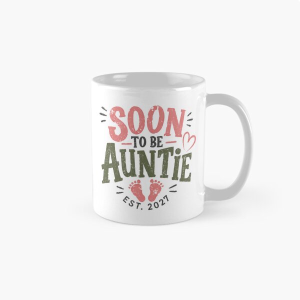 Item preview, Soon To Be Auntie Est. 2027 Pregnancy Announcement Expecting Aunt Gift designed and sold by HumansStuck12.