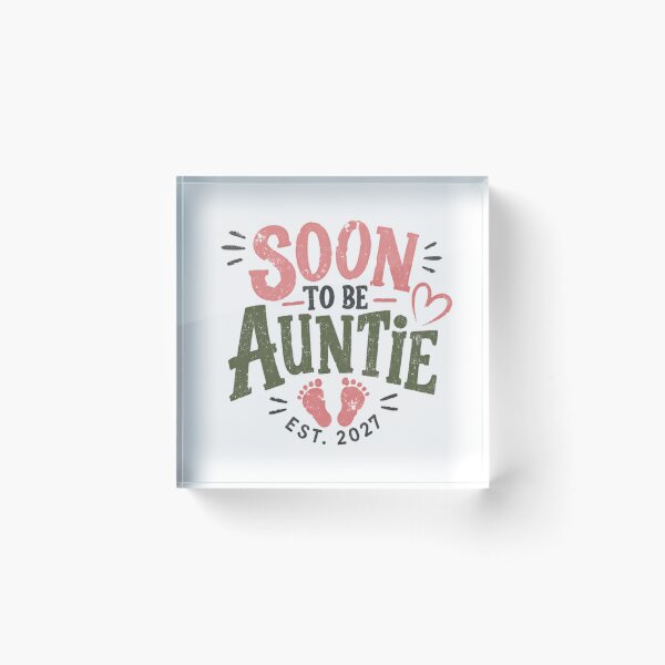 Item preview, Soon To Be Auntie Est. 2027 Pregnancy Announcement Expecting Aunt Gift designed and sold by HumansStuck12.