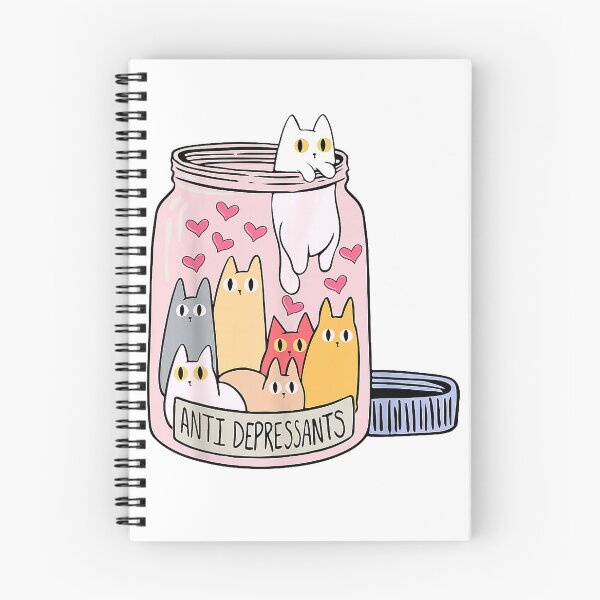 Item preview, cute cat antidepressants funny mental health cat lover T-Shirt designed and sold by Cafe18.