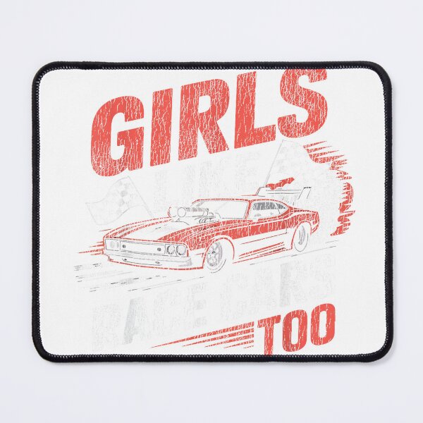 Item preview, Drag Racing Race Car Girl Vintage Girls Like Race Cars Too T-Shirt designed and sold by Magoya Store ⭐⭐⭐⭐⭐.