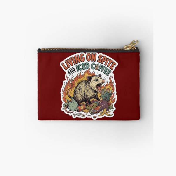 Item preview, Living on Spite and Iced Coffee Funny Screaming Opossum Graphic Tee designed and sold by Eidos [][][] ~εἶδος~.