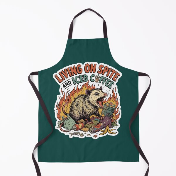 Item preview, Living on Spite and Iced Coffee Funny Screaming Opossum Graphic Tee designed and sold by Eidos [][][] ~εἶδος~.