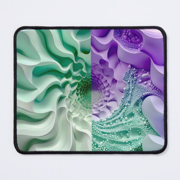 Item preview, Mint Green and Violet Geometric Spiral designed and sold by Vicky Brago-Mitchell®.
