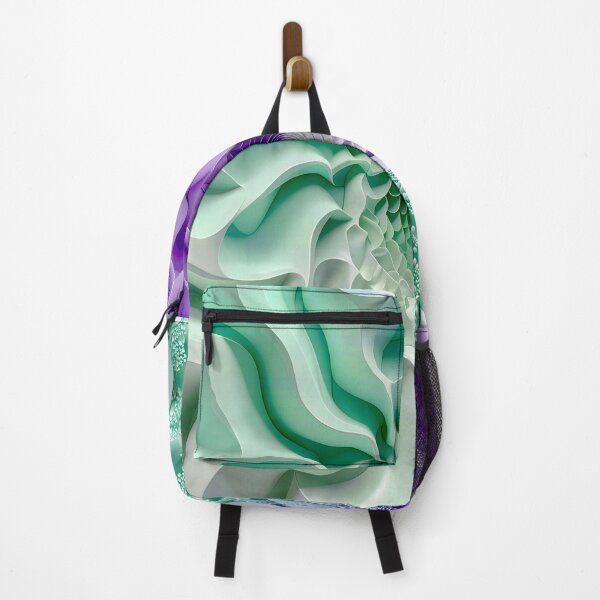 Item preview, Mint Green and Violet Geometric Spiral designed and sold by Vicky Brago-Mitchell®.