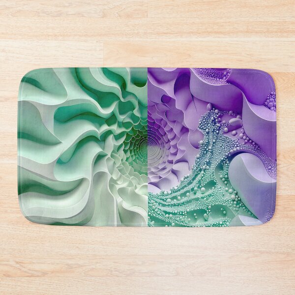Item preview, Mint Green and Violet Geometric Spiral designed and sold by Vicky Brago-Mitchell®.