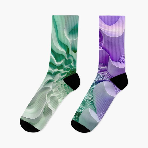 Item preview, Mint Green and Violet Geometric Spiral designed and sold by Vicky Brago-Mitchell®.