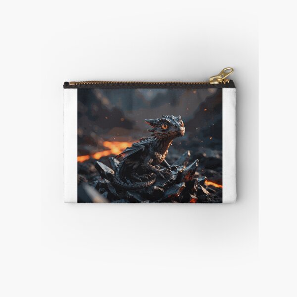 Item preview, Dark Baby Dragon in Volcanic Lava Landscape designed and sold by ArminKoestDE.