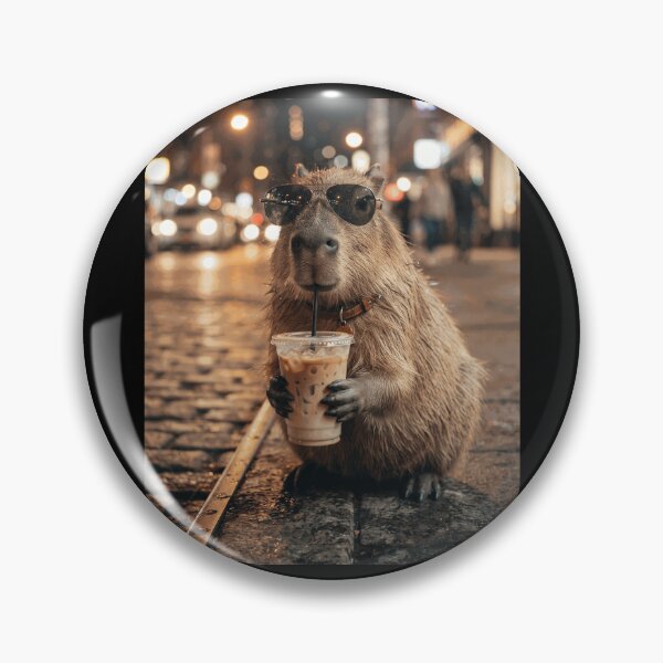 Item preview, Capybara Iced Coffee Aviator Shades Urban Art designed and sold by MTRBSK11.