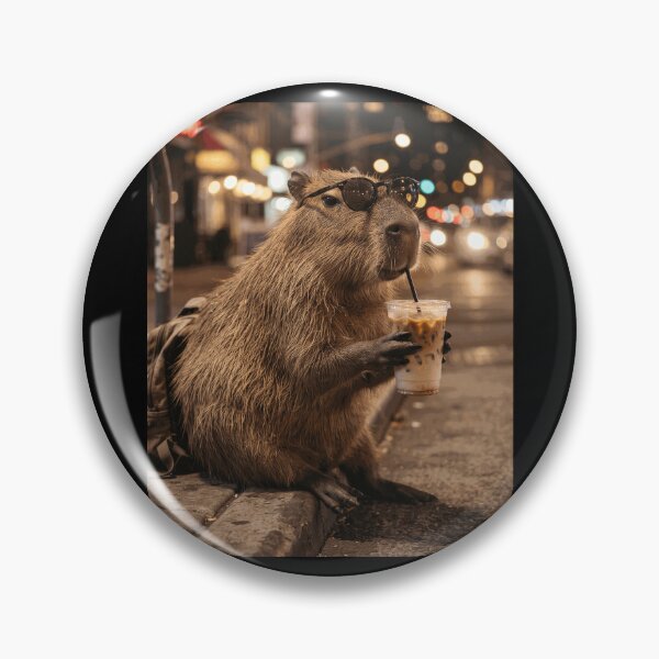 Item preview, Capybara Iced Coffee Backpack Urban Streetwear Art designed and sold by MTRBSK11.