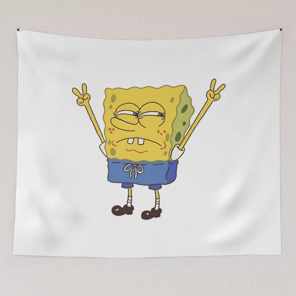 Item preview, Smug Spongebob Peace Sign designed and sold by wingoo22.