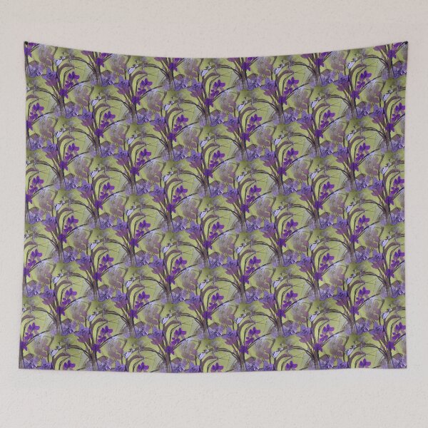 Item preview, Spring Painterly Floral Pattern in Yellow and Purple designed and sold by Artistestella.