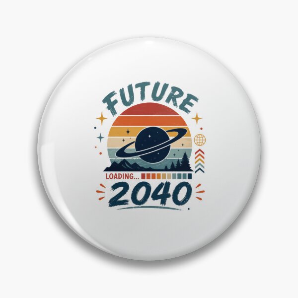 Item preview, Future Loading 2040 Birth Year Space New Baby Gift designed and sold by RetroMini2026.