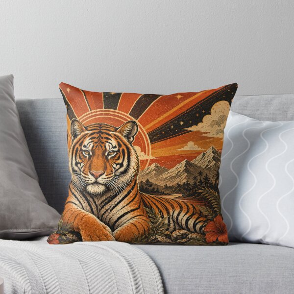 Artikelvorschau, Retro Tiger Mousepad Art entworfen und verkauft von Smoimi.