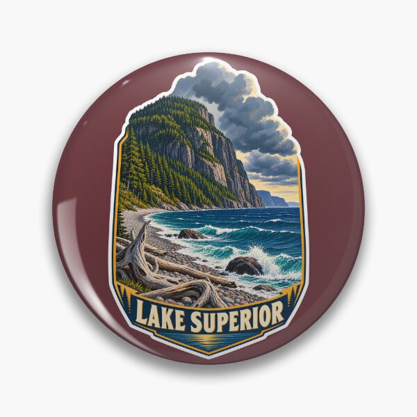 Item preview, Lake Superior Vintage Canadian Wilderness Great Lakes Prints designed and sold by PinUpPizzazz.